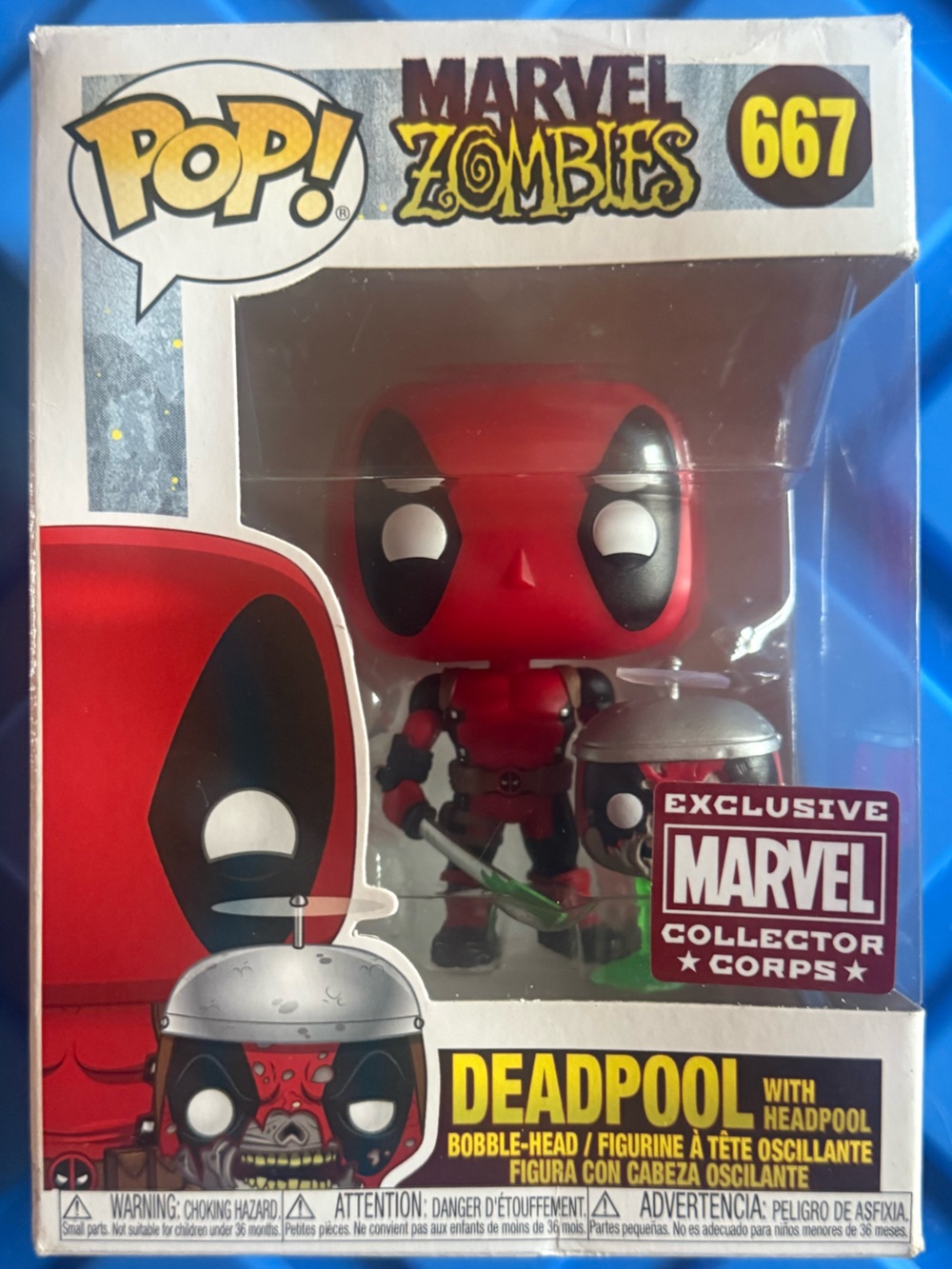 Funko Pop! Marvel Zombies Deadpool Vinyl Figure - Red, Black, Silver, Green